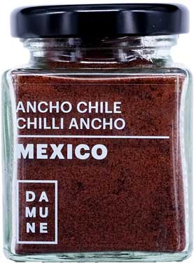 DAMUNE Chili Ancho Pulver 45g