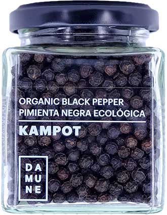 DAMUNE Organic Kampot Pepper Black Jar 100g