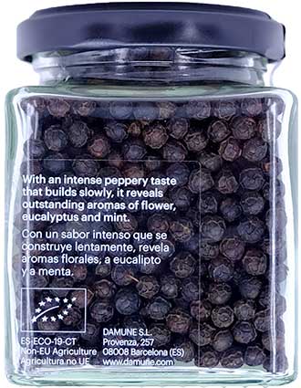 DAMUNE Organic Kampot Pepper Black Jar 100g